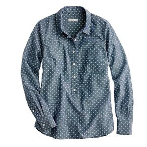 J. Crew Chambray Popover Shirt / Sz. 4